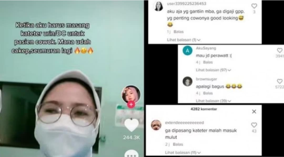 Mahasiswi Perawat Pasang Kateter Viral, karena Pengakuan Pasien Ganteng