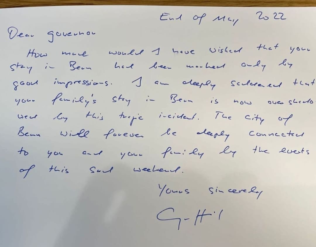 Surat Walikota Bern untuk Ridwan Kamil, Isinya Sungguh Mengharukan