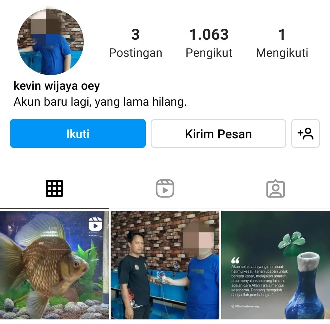 Sebut Eril Hilang Settingan, Foto Pria Ini Dicatut Akun Kevin Wijaya Oey