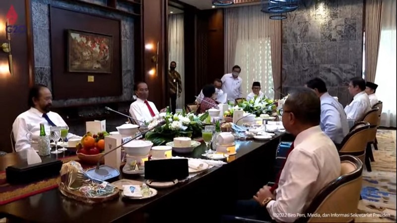 Reshufle Kabinet Hari Ini, Jokowi Makan Siang dengan Megawati, Surya Paloh dan Tokoh-tokoh Ini