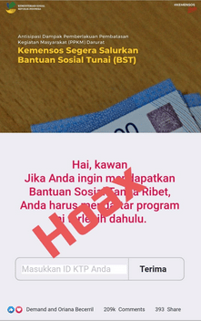 Terima Pesan Berantai Pendaftaran Penerima Bansos PKH Tahap 2? Awas Berbahaya..