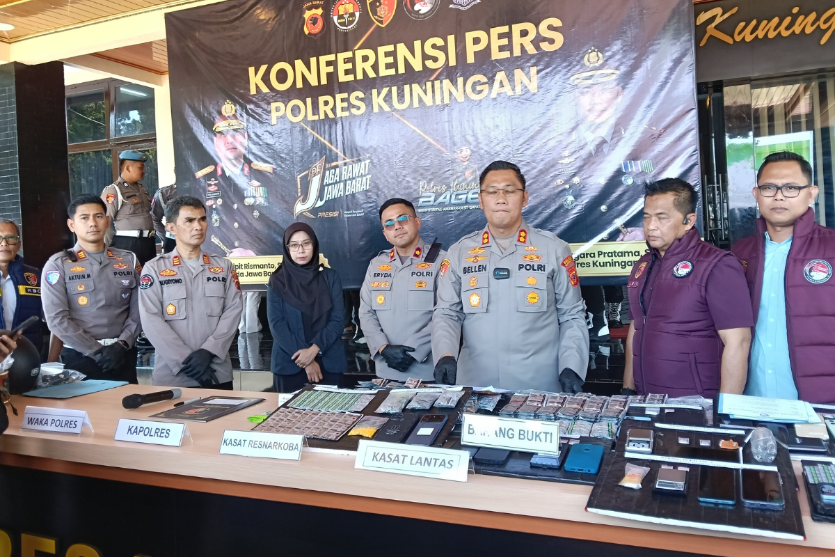 70 Tersangka, Ini Kasus yang Diungkap Polres Kuningan di 2026, Narkoba hingga Curanmor