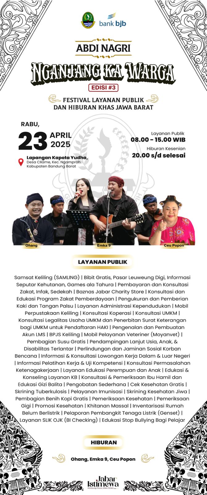Abdi Nagri Nganjang ka Warga Edisi Ketiga Siap hadir di Ngamprah 