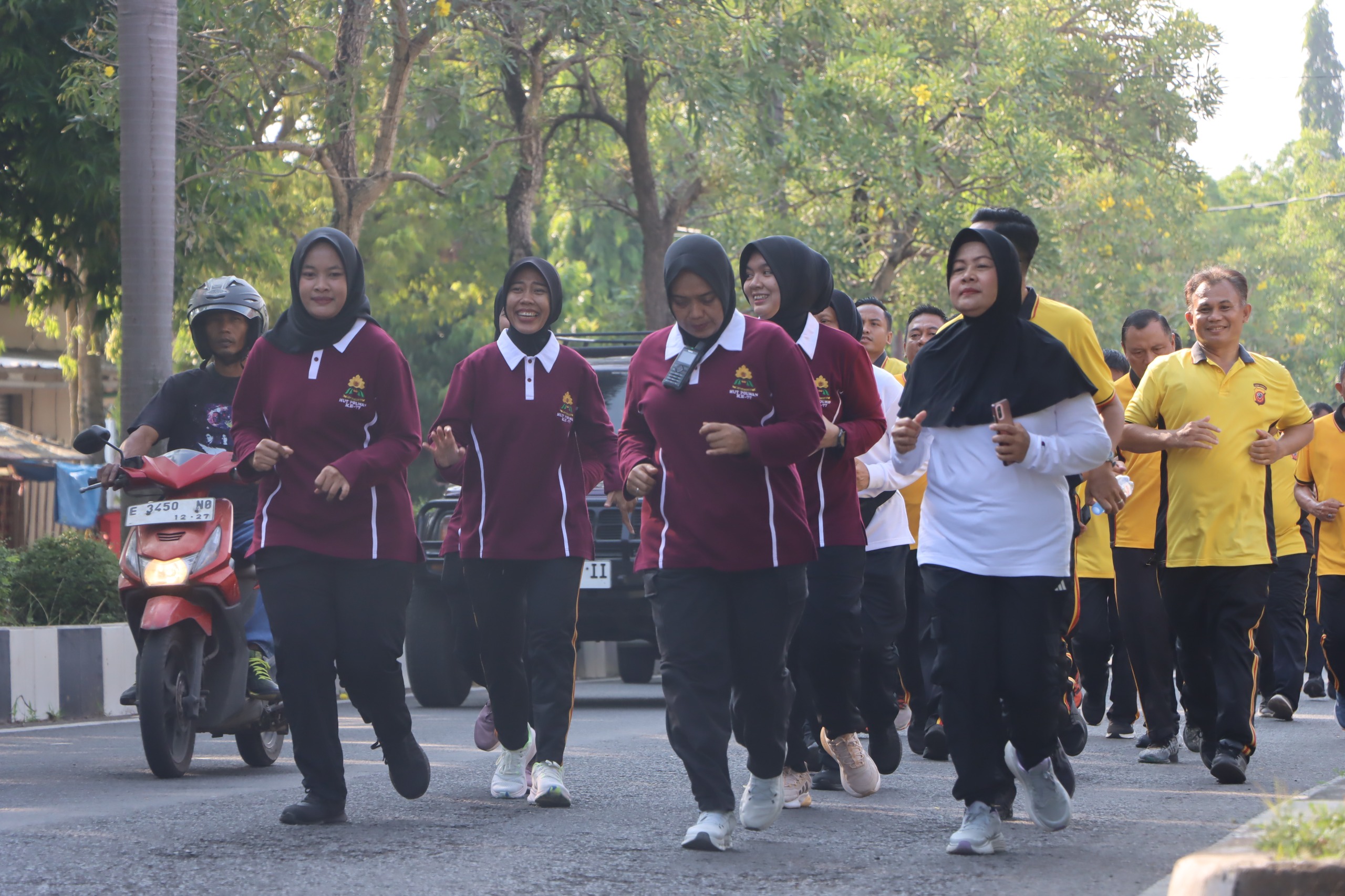 Meriahkan HUT Polwan ke-77, Polresta Cirebon Gelar Olahraga Bersama