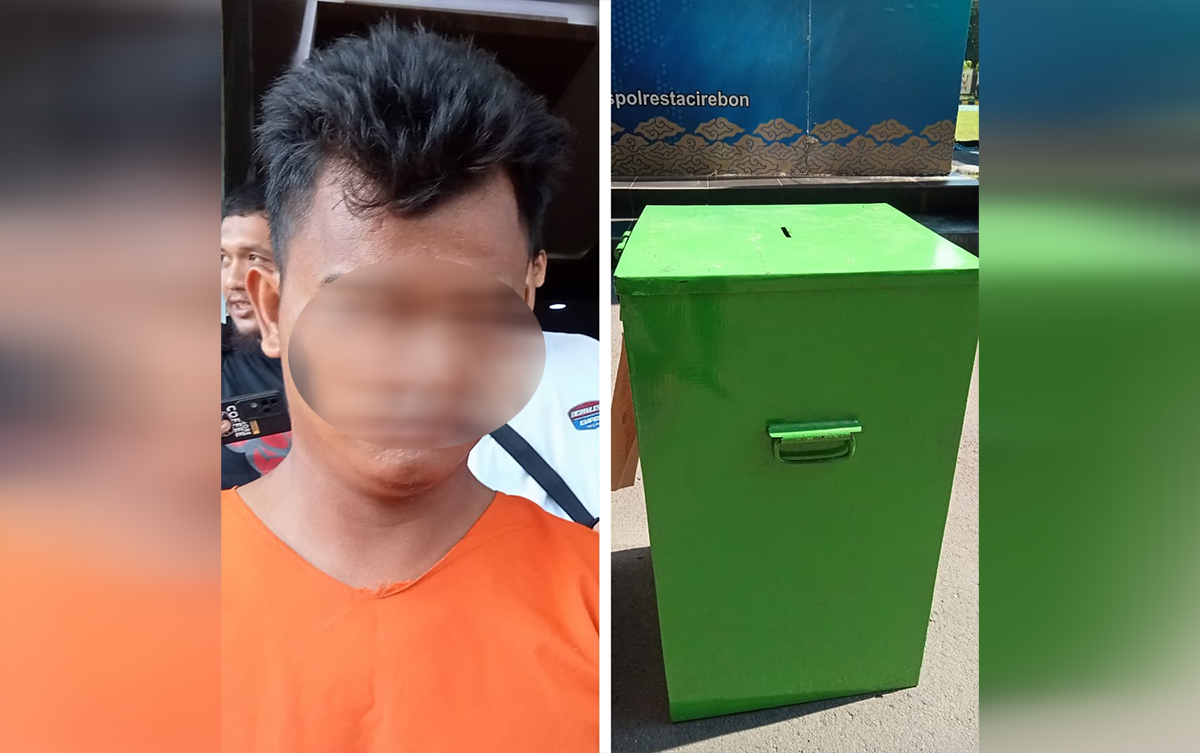 Pengangguran Curi Kotak Amal Masjid di Arjawinangun, Berhasil Diringkus Polisi 