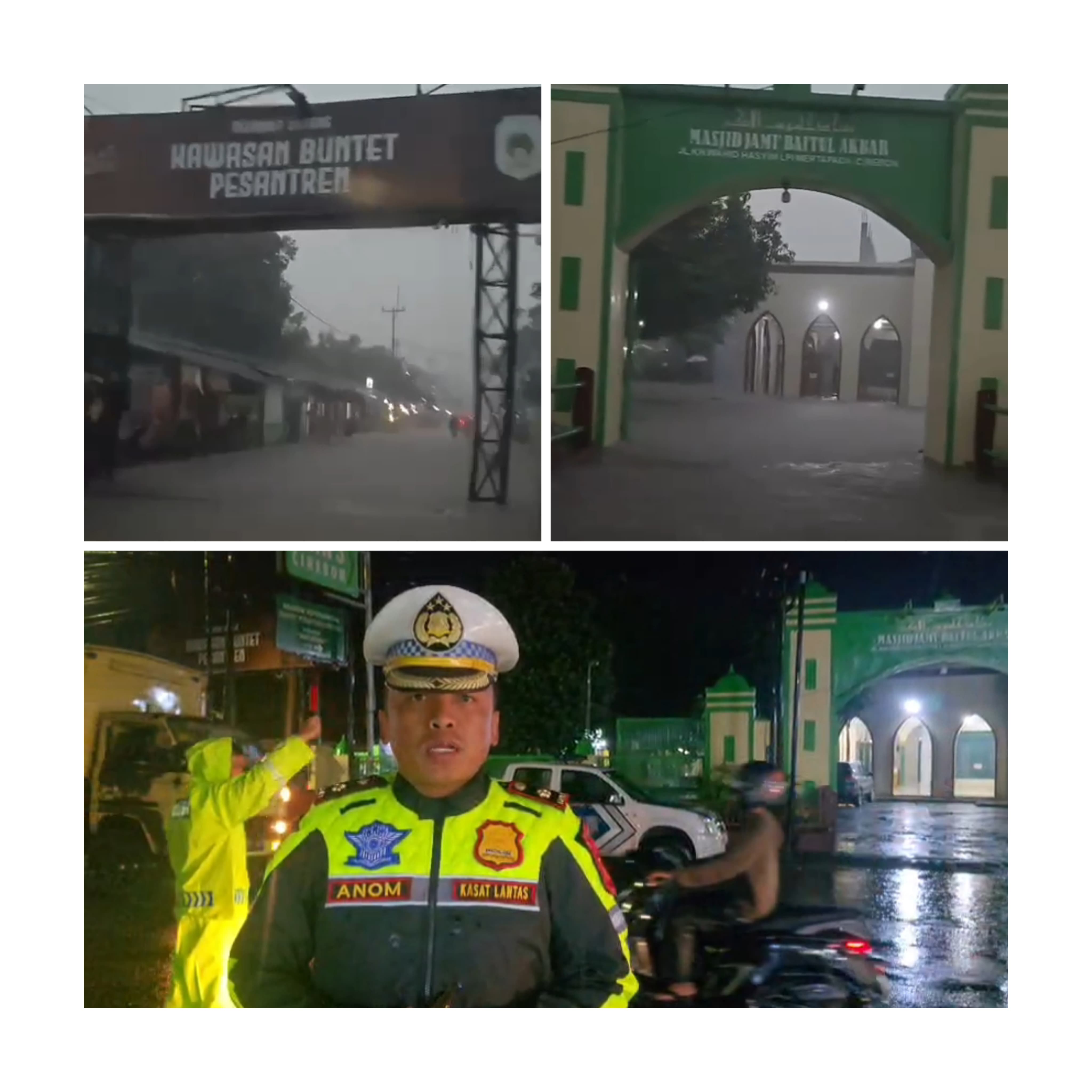 Viral! Jalan Depan Buntet Pesantren Sempat Terendam Banjir, Malam Ini Begini Kondisinya