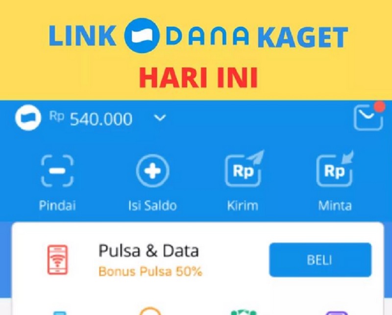 Rp500.000 Langsung Ditransfer ke Akun E-Wallet Milikmu, Klaim Saldo DANA Kaget Pagi Ini Sekarang