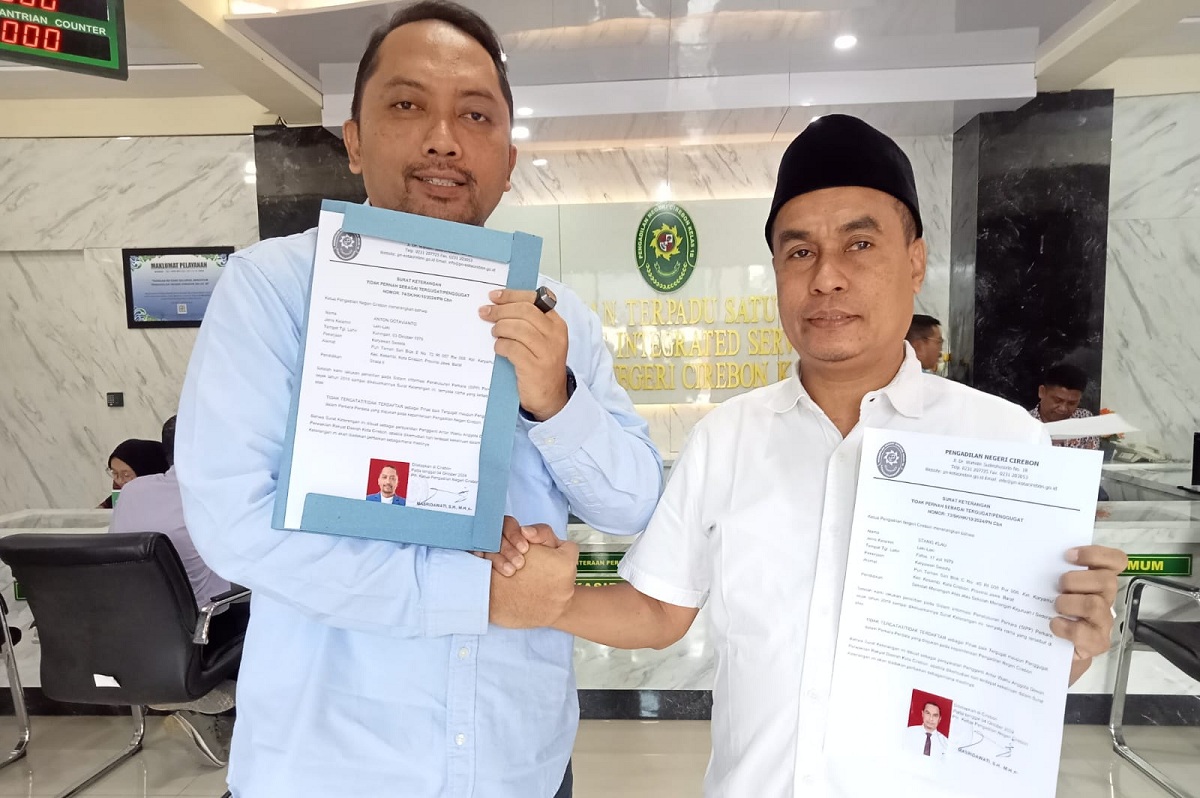 Anton dan Umar Klau Datangi PN Kota Cirebon, Ini Dia Tujuannya