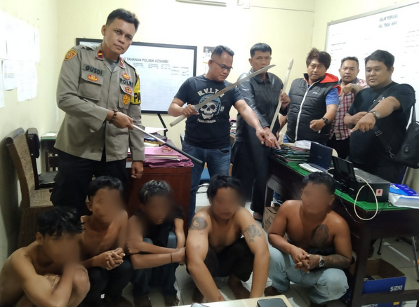 Anggota Geng Motor Ditangkap Polsek Kesambi Cirebon, Begini Penampakannya