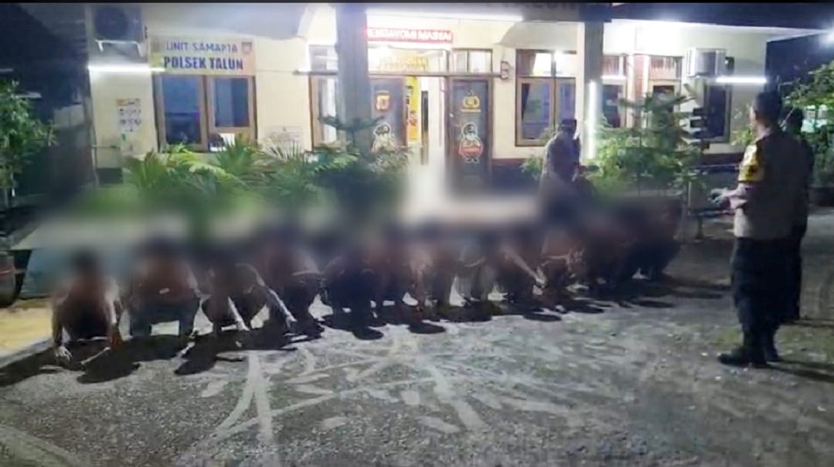 13 Pemuda Diamankan Polisi di Talun Kabupaten Cirebon, Barang Bukti Juga Disita Polisi