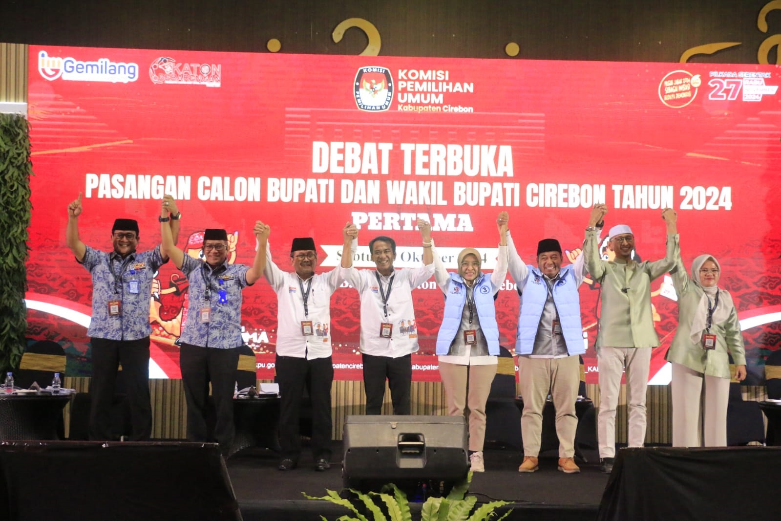 KPU Sukses Gelar Debat Pertama Pilbup Cirebon 