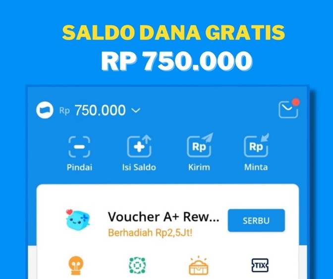 Rp750.000 Saldo Dompet Digital Berhasil Masuk dari DANA Kaget Hari Ini, Cek Punyamu Sekarang