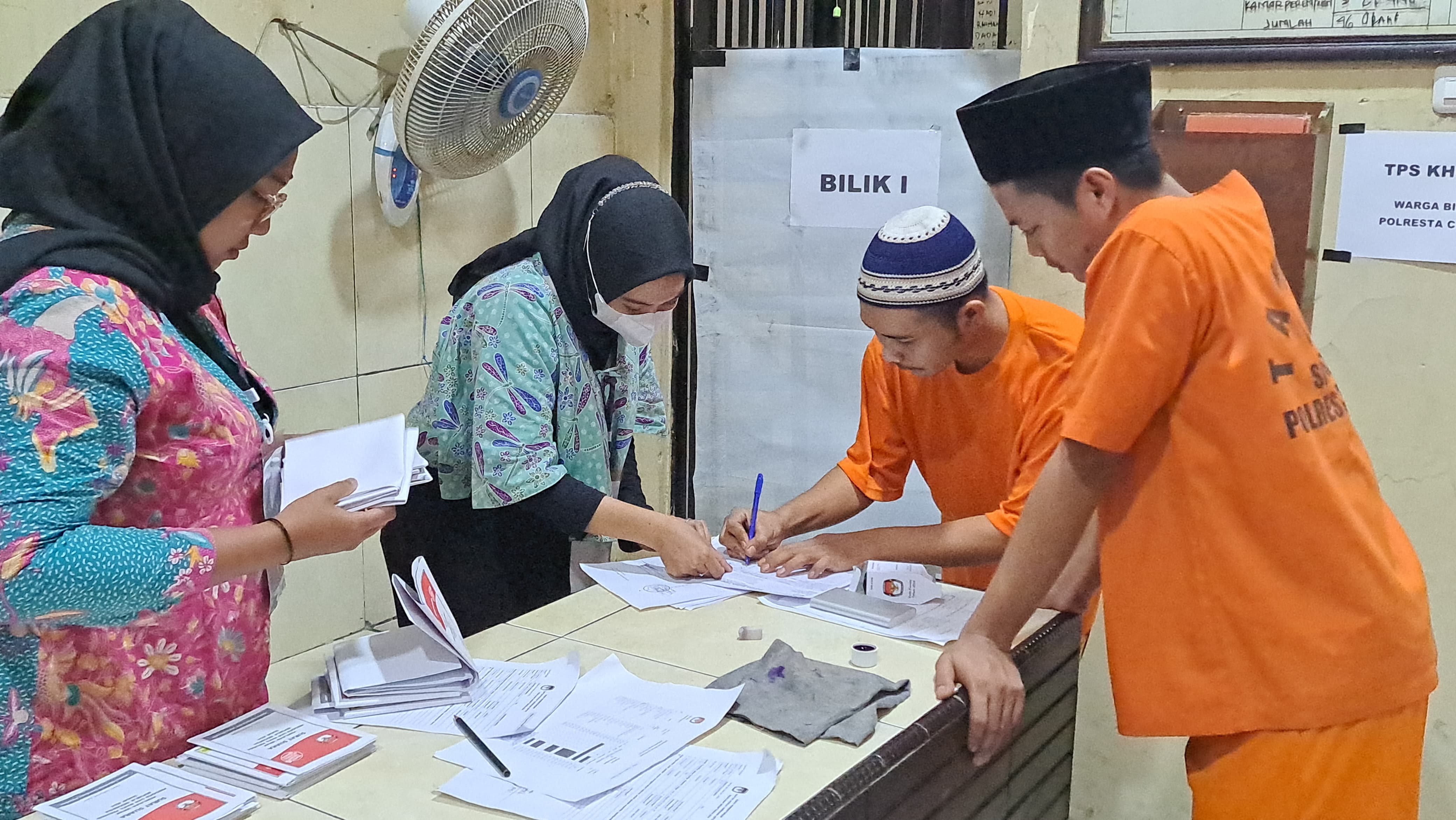 36 Tahanan di Rutan Polresta Cirebon Ikuti Pencoblosan Pemilu 2024