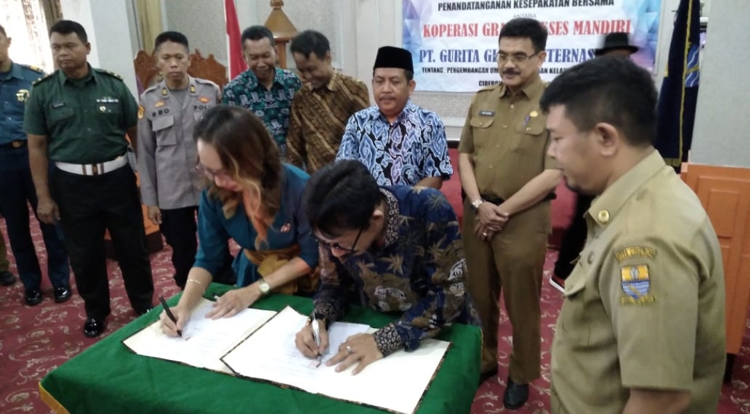 Cirebon Kaya Potensi Hasil Laut, Koperasi Grage Sukses Mandiri Tandatangani MoU dengan PT GGI 
