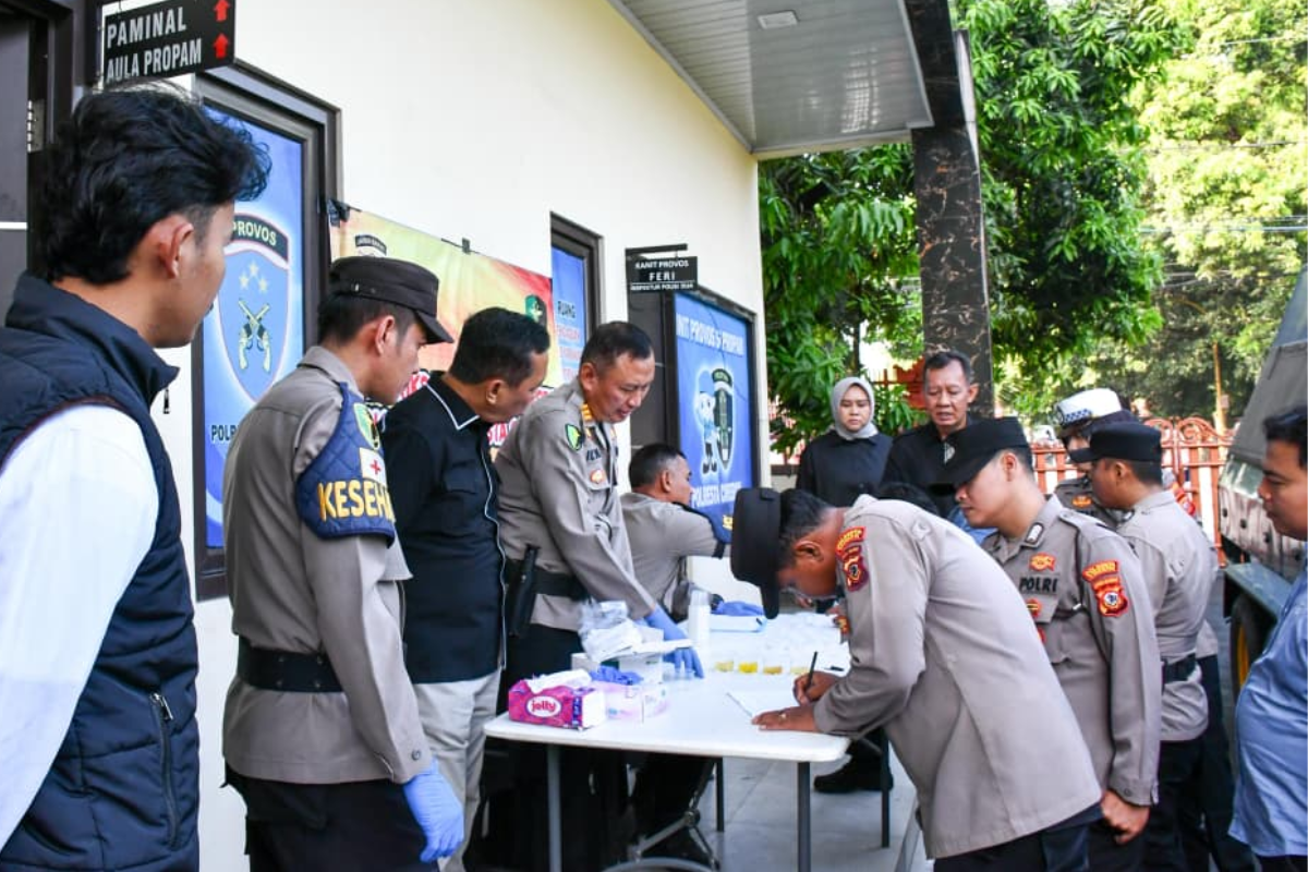 Hasil Tes Urine: 40 Personel Polresta Cirebon Dinyatakan Bersih Narkoba