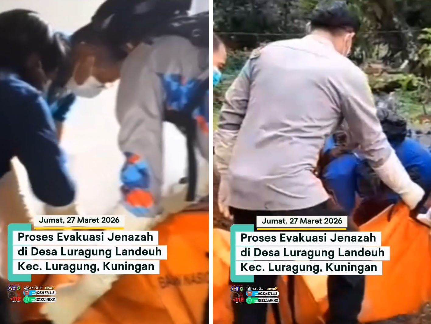 Mayat Membusuk di Rumah Kosong, Evakuasi Libatkan Damkar Kuningan 