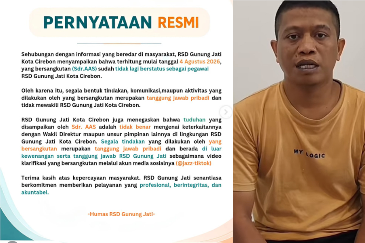 Klarifikasi RSD Gunung Jati Soal Kasus Viral di TikTok: AAS Sudah Bukan Karyawan, Catut Nama Wadir