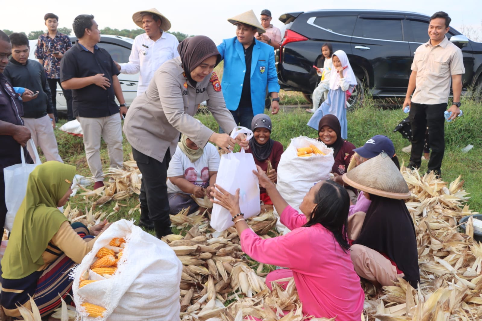 Polresta Cirebon Laksanakan Panen Jagung Ketahanan Pangan