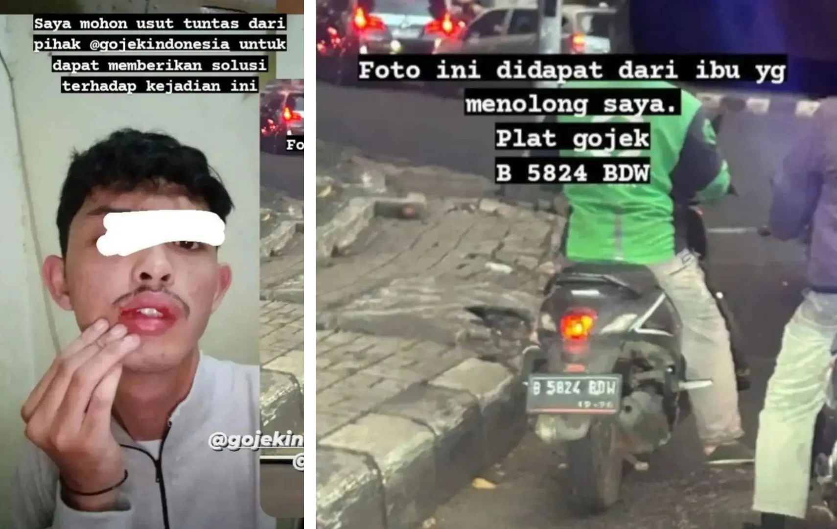 Viral Driver Ojol Tonjok Pemotor, Netizen: Kawan Kalian Ditonjok Datang Satu Batalion, Kalau Begini?