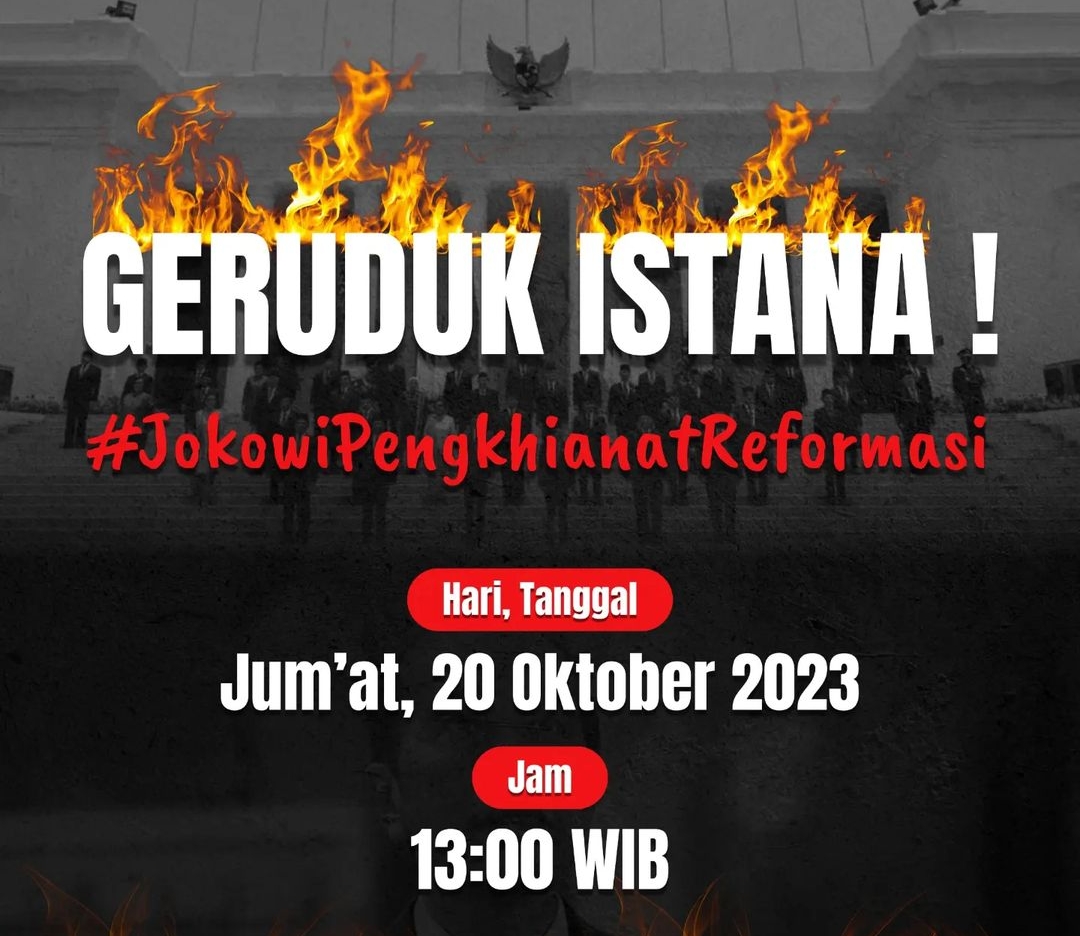 Peringati 9 Tahun Jokowi Menjabat, BEM SI Bakal Grudug Istana 20 Oktober 2023 Mendatang