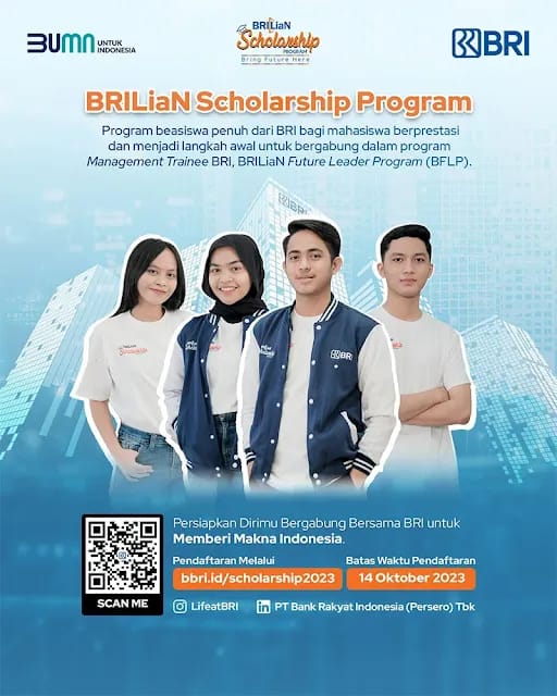 Program Beasiswa BRILian, Berikut Cara Daftar dan Persyaratan yang Harus Dipenuhi Mahasiswa