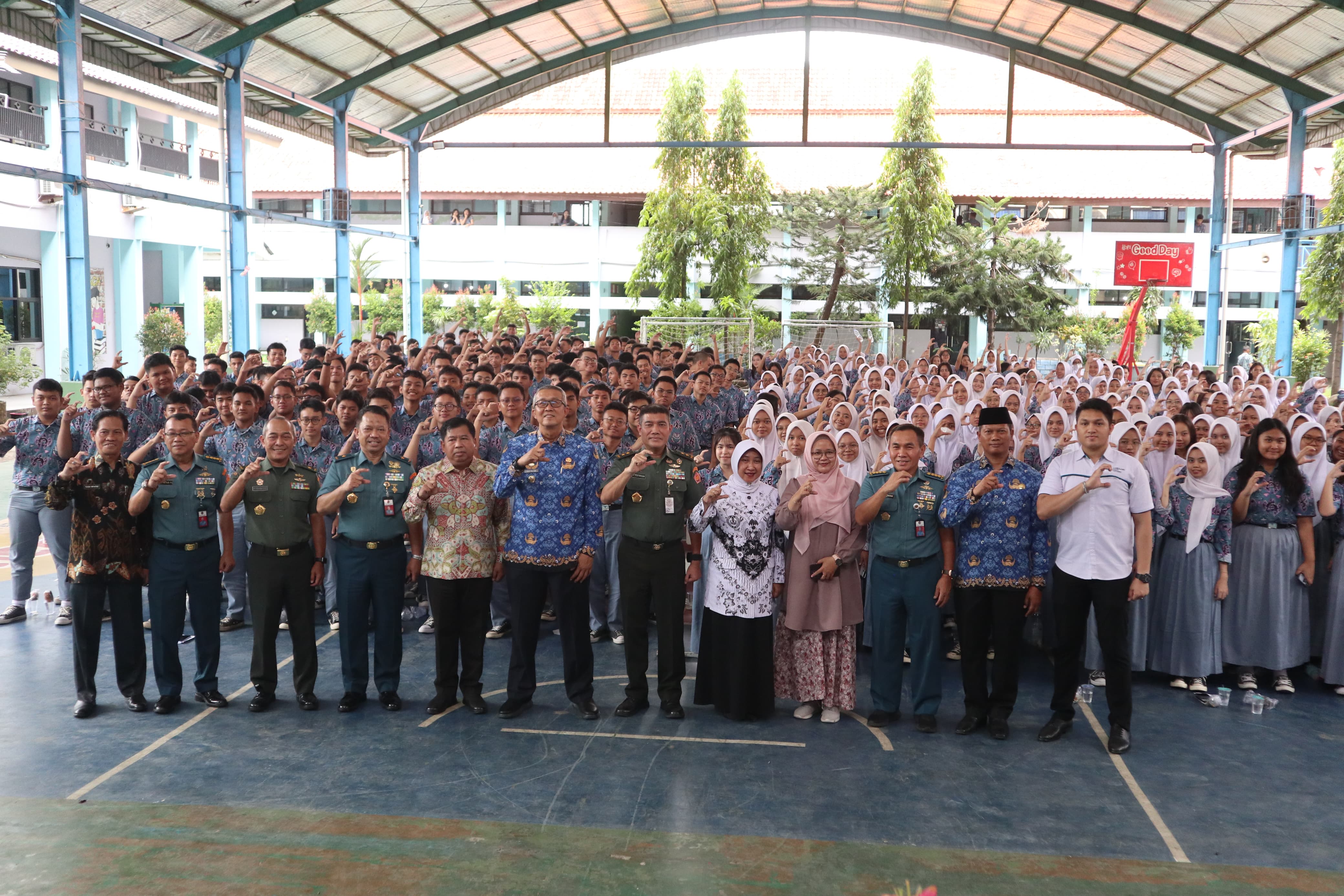 Unhan Gelar Sosialisasi Bela Negara di SMAN 1 , Pj Walikota: Kami Komitmen Mendukung