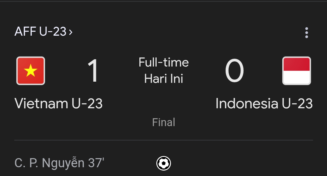 Kalah 1-0 dari Vietnam, Timnas Indonesia Harus Puas jadi Runner-up Piala AFF U-23 2025