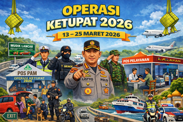 Operasi Ketupat 2026 Dimulai, Polri Siapkan 2.746 Posko Amankan Mudik Lebaran