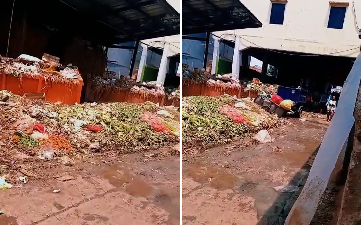 Bau Menyengat, Sampah Pasar Jagasatru Kota Cirebon Dikeluhkan Warga