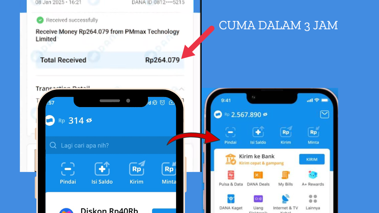 Lewat Aplikasi Penghasil Saldo DANA Tercepat 2025, Main Game 3 Jam Dapat Saldo Dana Rp264 Ribu Langsung Cair