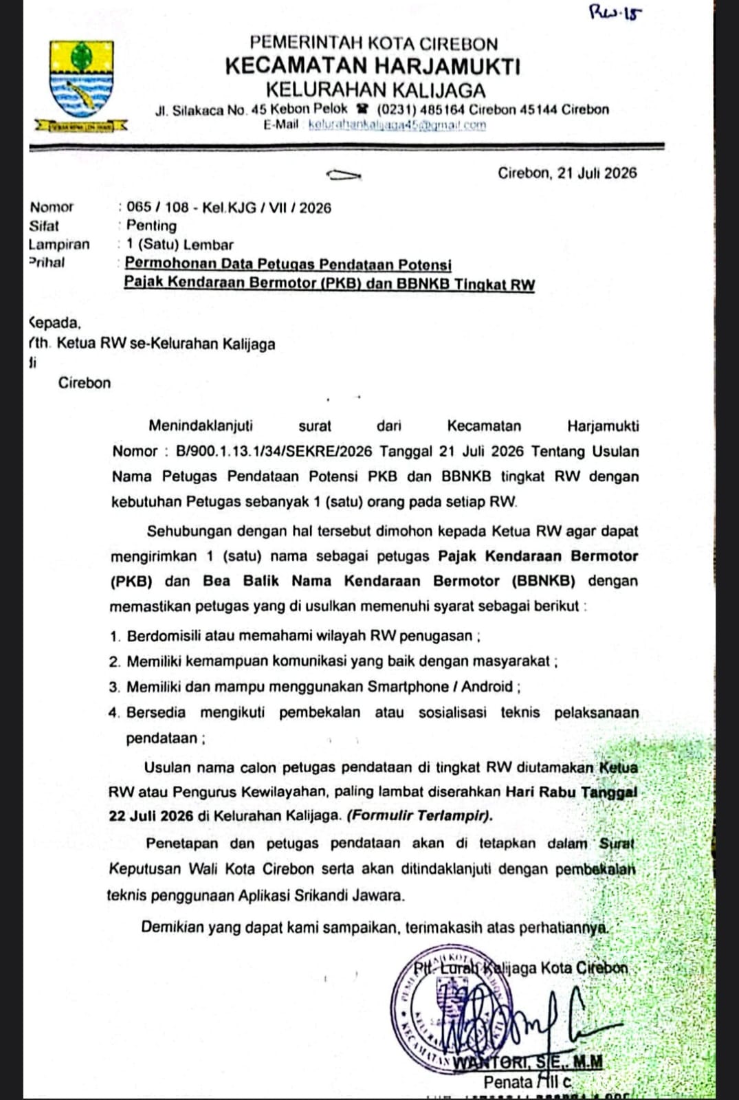 Pelibatan RW untuk Data Pajak Kendaraan Dikritik