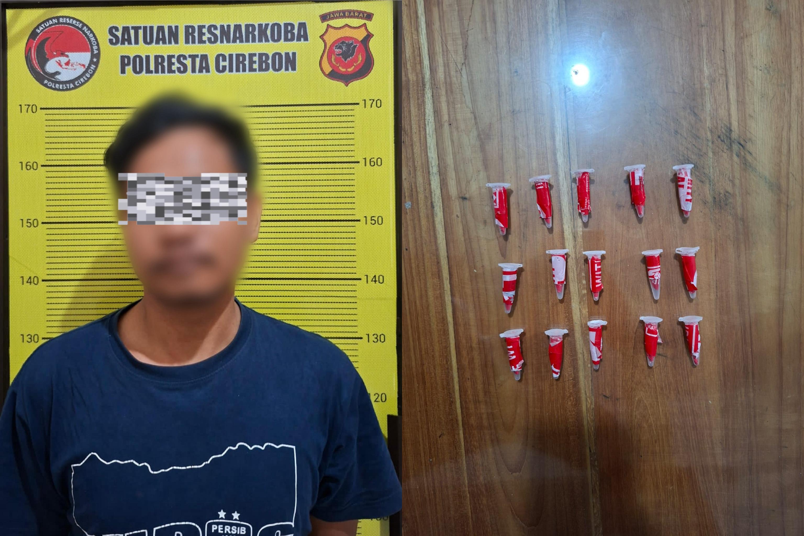 Polresta Cirebon Tangkap Pengedar Sabu di Plumbon, 15 Paket Diamankan