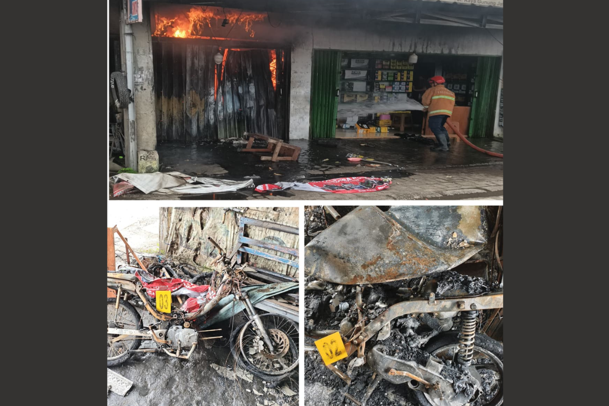 Bengkel Motor di Klayan Cirebon Ludes Terbakar, Kerugian Rp70 Juta