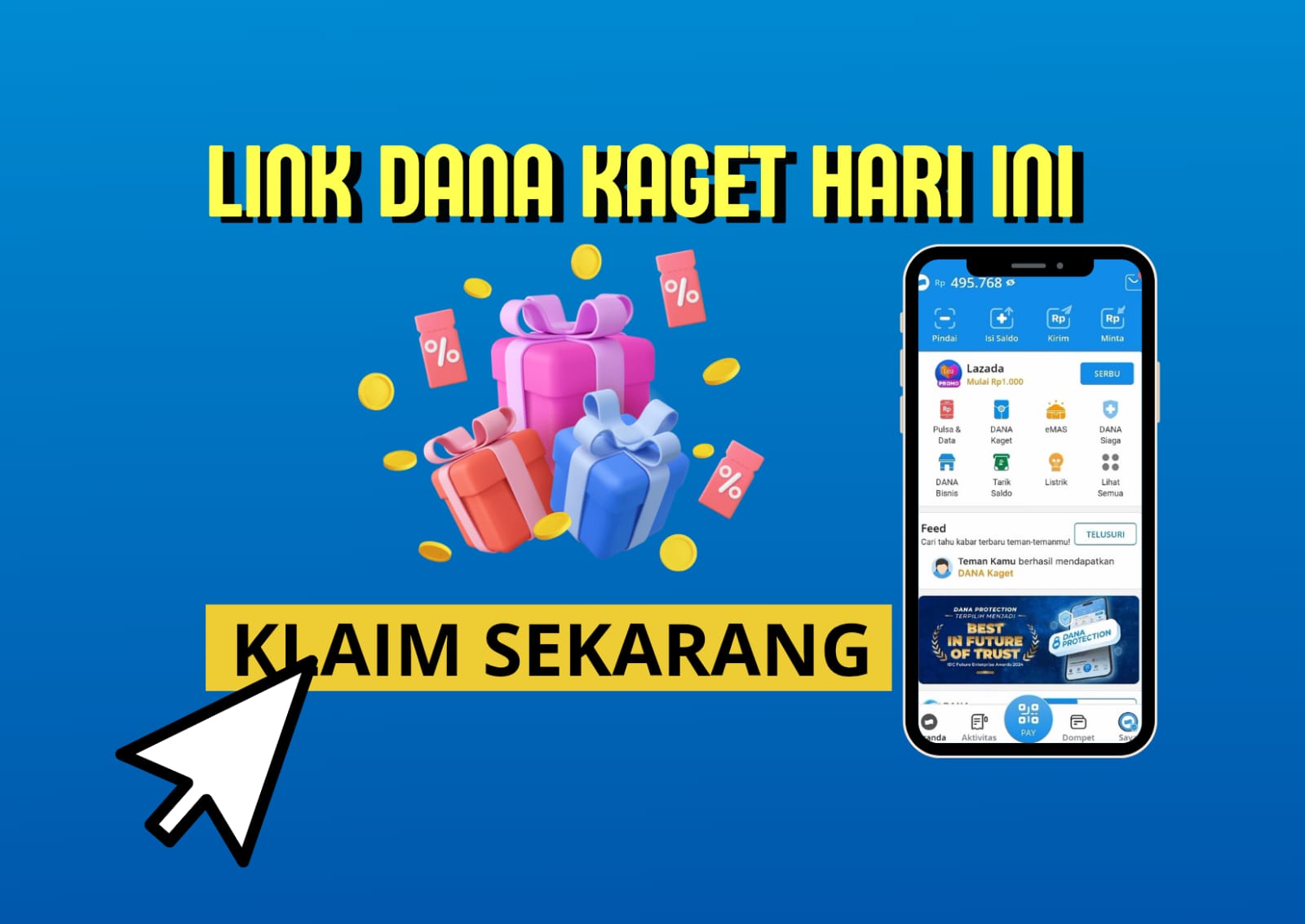 Buruan Cek! Link Dana Kaget Hari Ini, Saldo Rp463.430 Bisa Langsung Masuk ke Akun Kamu!
