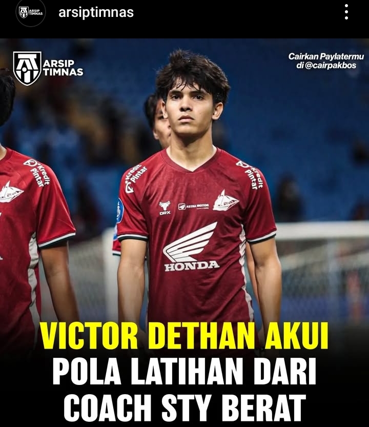 Asah Talenta Muda Skuad Garuda, Victor Dethan: Latihan Era Shin Tae-yong Berat 