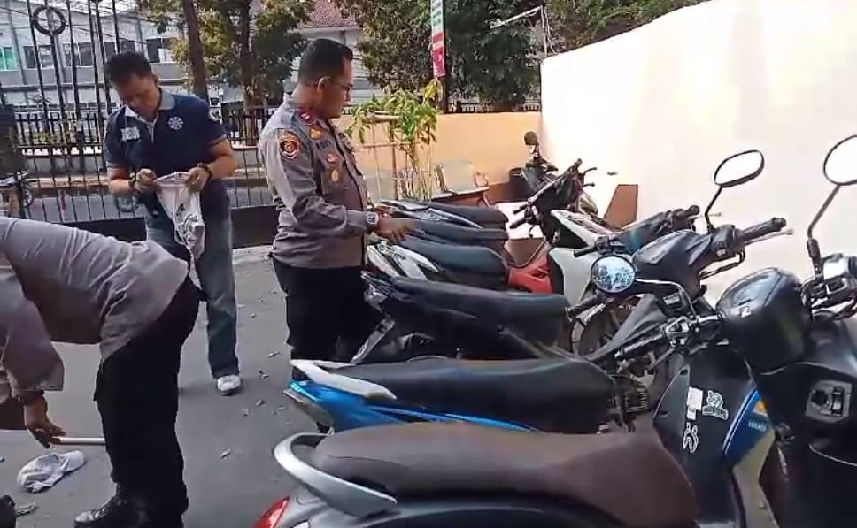 Polsek Kesambi Amankan 10 Sepeda Motor Pelajar yang Hendak Tawuran di Jl Tuparev, 1 Orang Diamankan