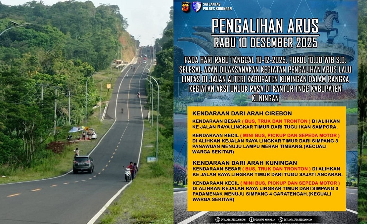 Demo 10 Desember di Balai TNGC, Polres Kuningan Siapkan Pengalihan Arus Kuningan–Cirebon