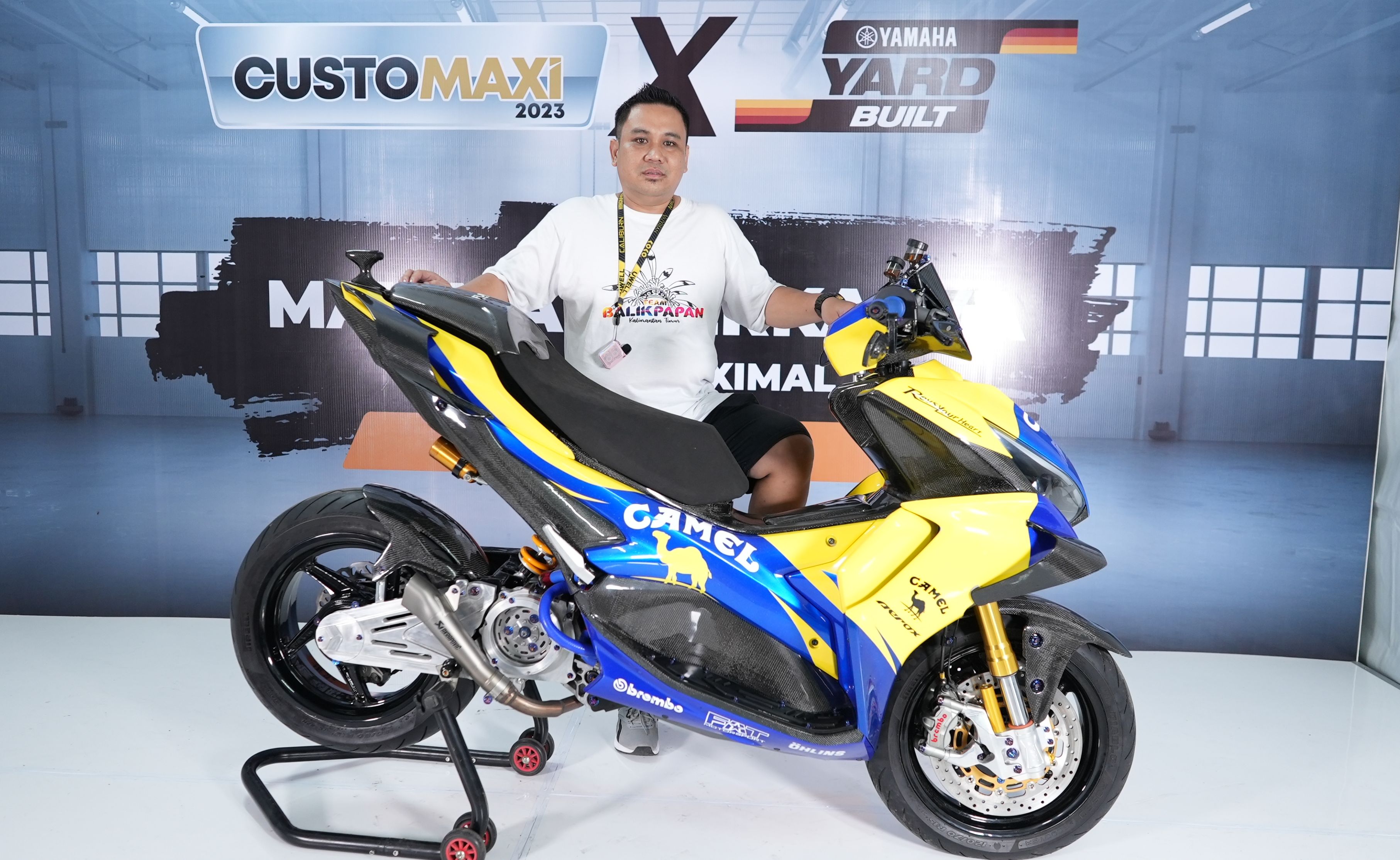 Serasa Motor Valentino Rossi,Ini Sentuhan Modifikasi Pada Yamaha Aerox yang Juarai Customaxi & Yard Built 2023