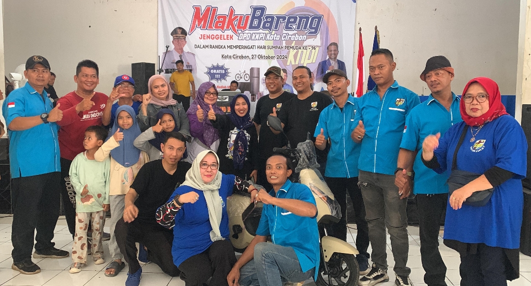 Peringati Sumpah Pemuda, Mlaku Bareng KNPI Kota Cirebon Berlangsung Meriah