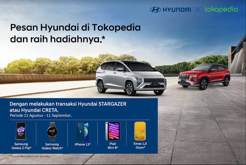 Hyundai Gandeng Tokopedia, Ada Program Spesial untuk Pembelian Creta dan Stargazer