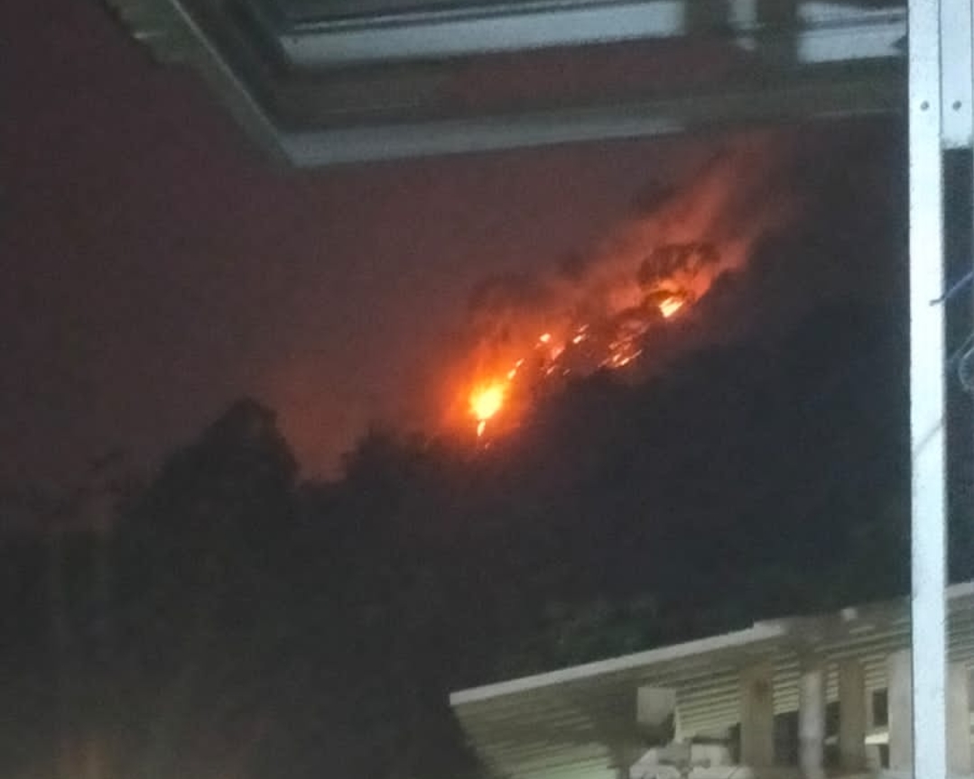 BREAKING NEWS! Kawasan Hutan Nawa Desa Cipanas Dukupuntang Terbakar