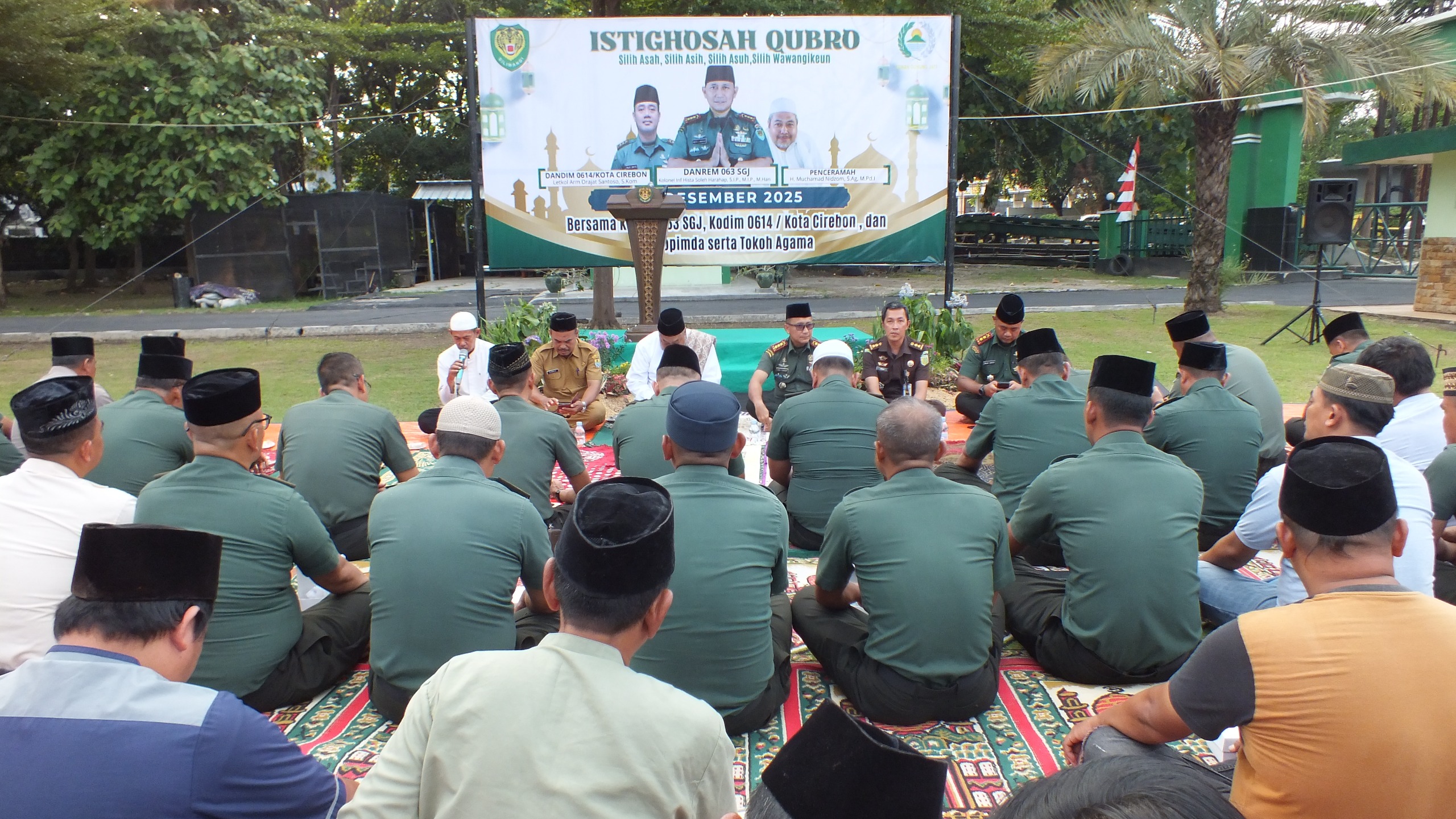 Kodim 0614/Kota Cirebon Gelar Doa Bersama Istighosah Qubro, Perkuat Sinergi TNI–Polri dan Masyarakat