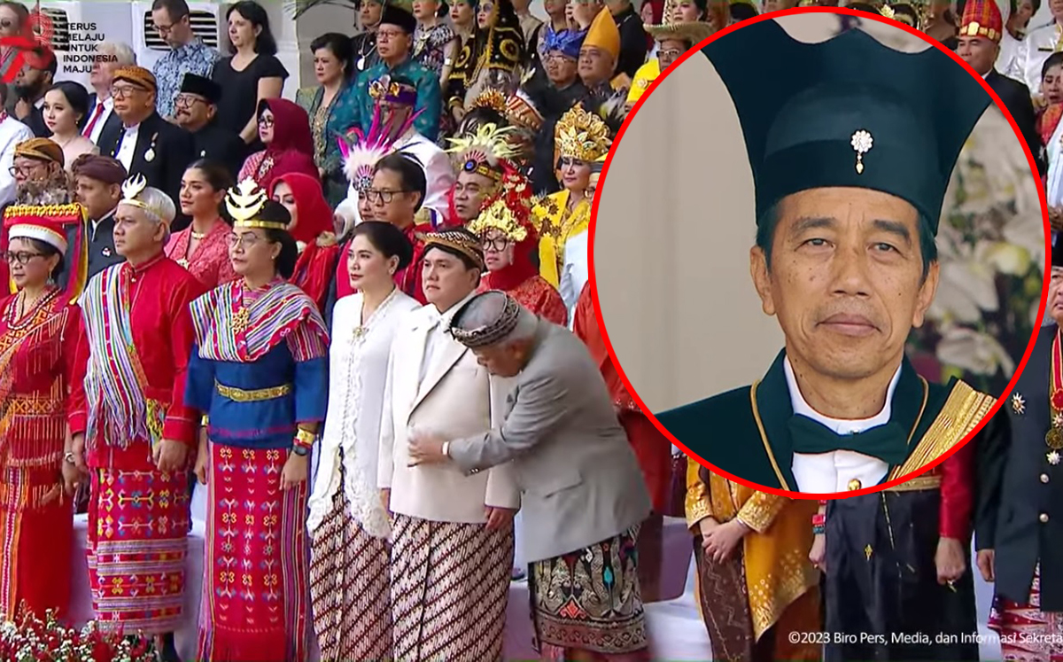 Pak Bas Berbuat Usil saat Upacara HUT RI, Lihat Reaksi Presiden Jokowi, Berhasil Tahan Ketawa