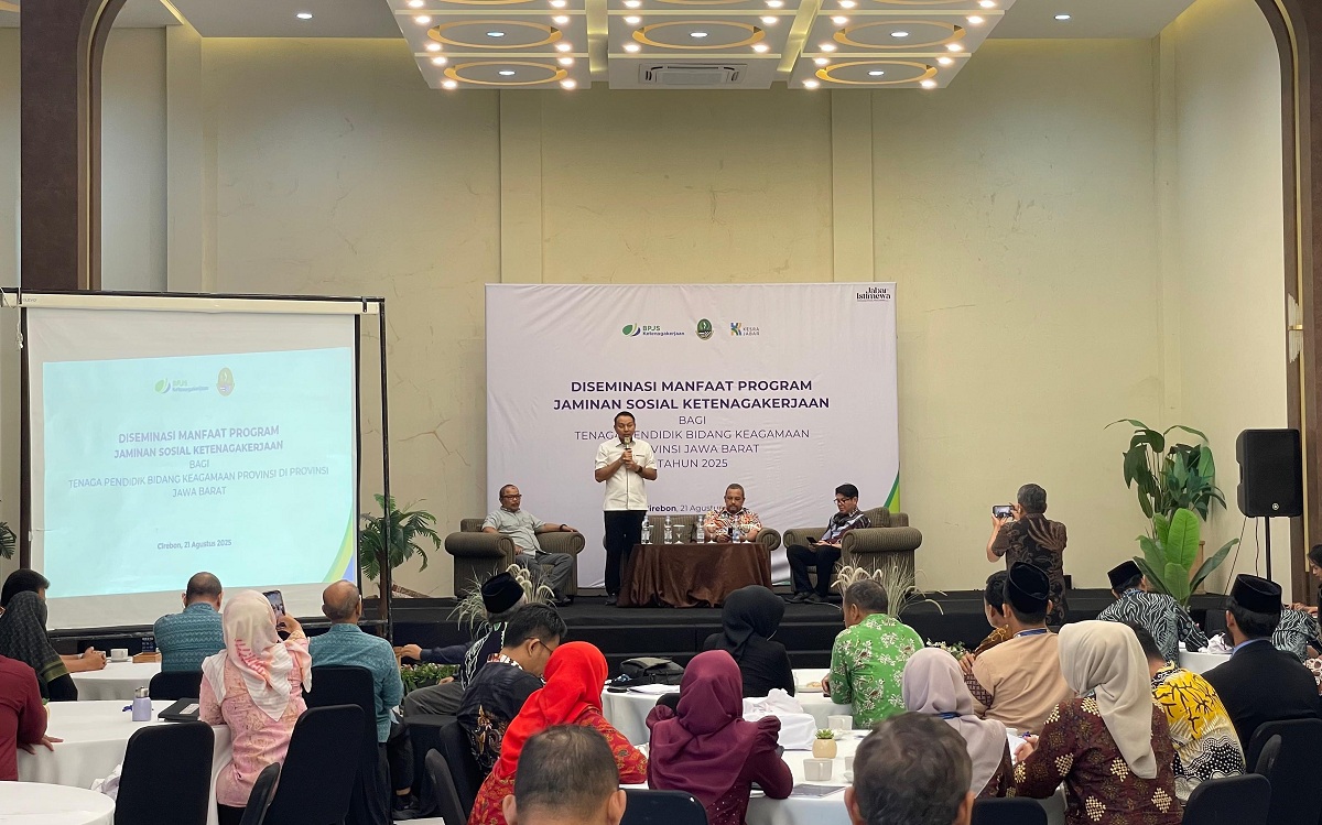 BPJS Ketenagakerjaan Gelar Diseminasi di Cirebon, Bahas Manfaat Jamsostek Bagi Tenaga Pendidik Keagamaan 
