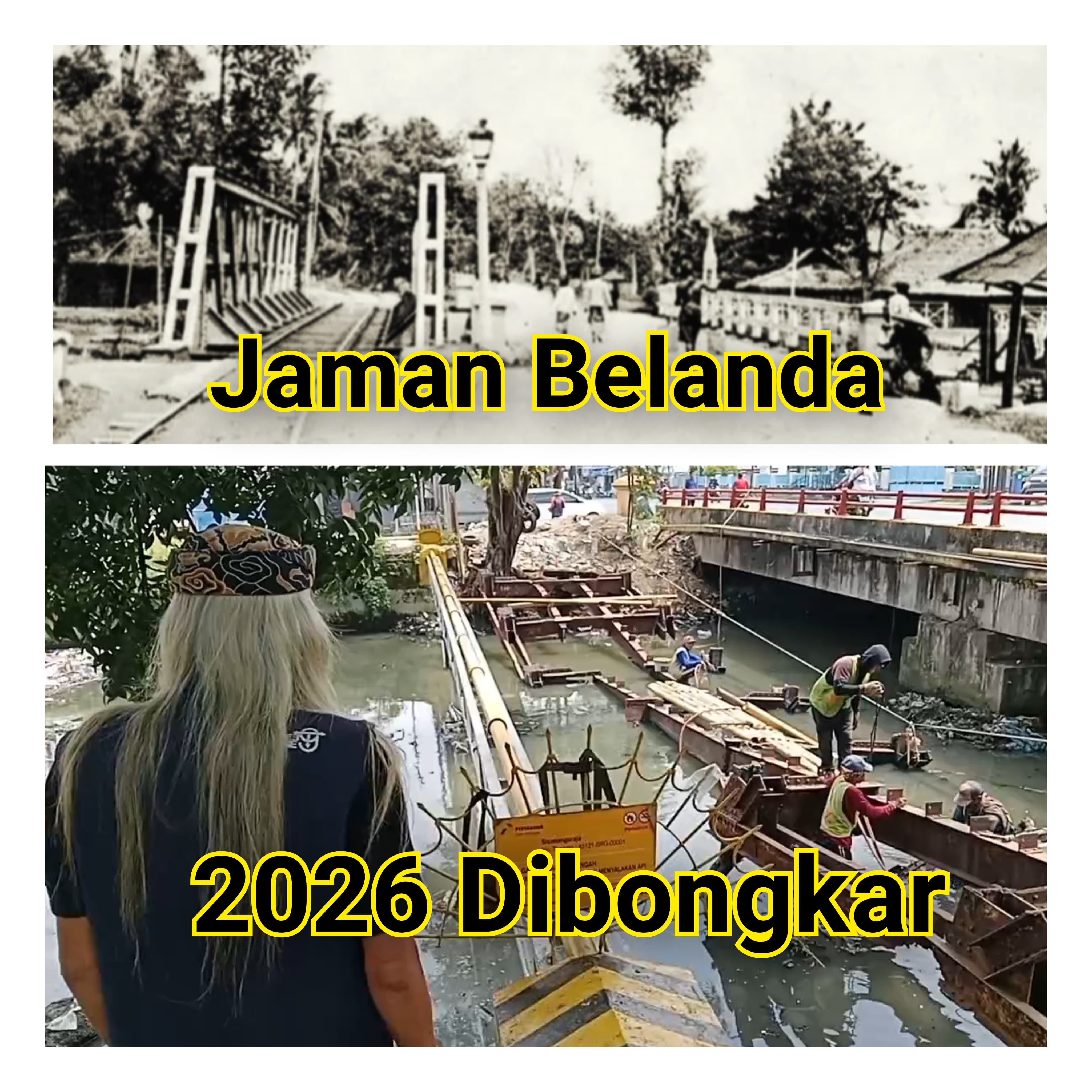 Pembongkaran Jembatan Bersejarah di Cirebon Picu Kritik Pemerhati Budaya