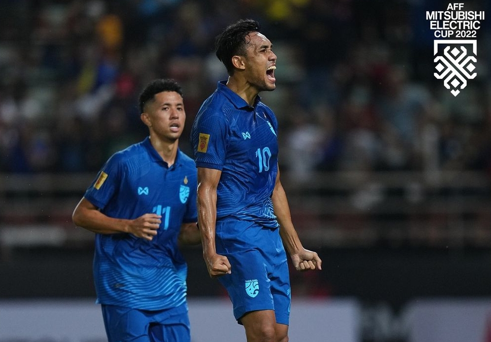 Thailand Pimpin Klasemen Grup A Piala AFF 2022, Teerasil Dangda Sukses Mencetak 2 Gol