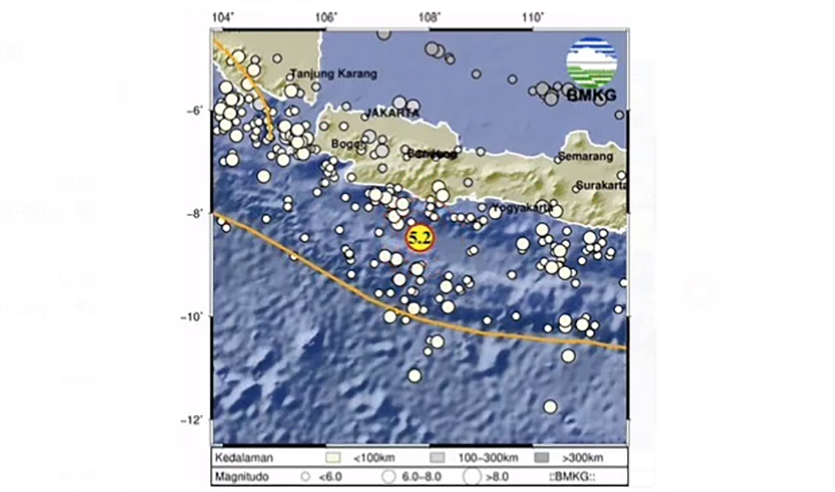 Gempa Pangandaran Hari Ini Magnitudo 5,2, Terasa Hingga Bandung dan Cimahi 