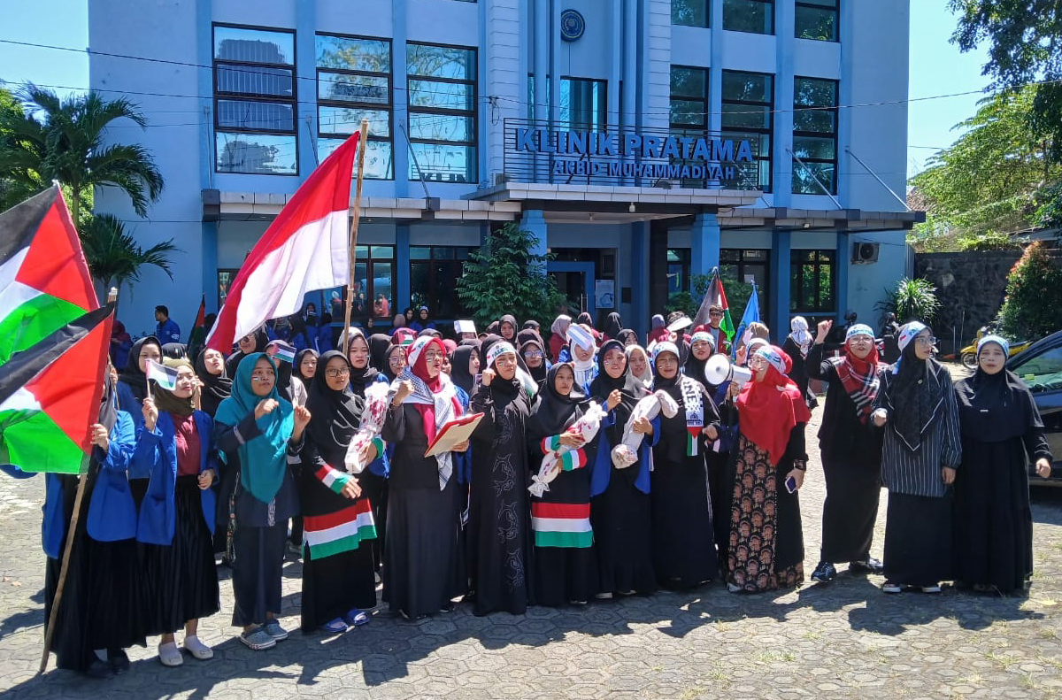 Aksi Bela Palestina, Stikes Muhammadiyah Cirebon Kumpulkan Donasi