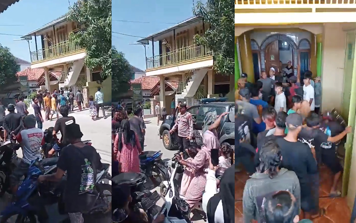 Pembunuhan di Desa Bunder Cirebon, Warga Unjuk Rasa, Polisi Gelar Rekonstruksi di Aspol 