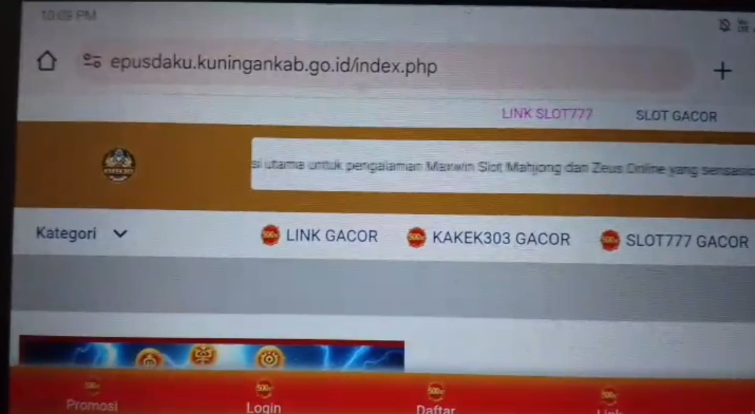 Website Perpusda Kabupaten Kuningan Diretas dan Berganti Menjadi Situs Judol